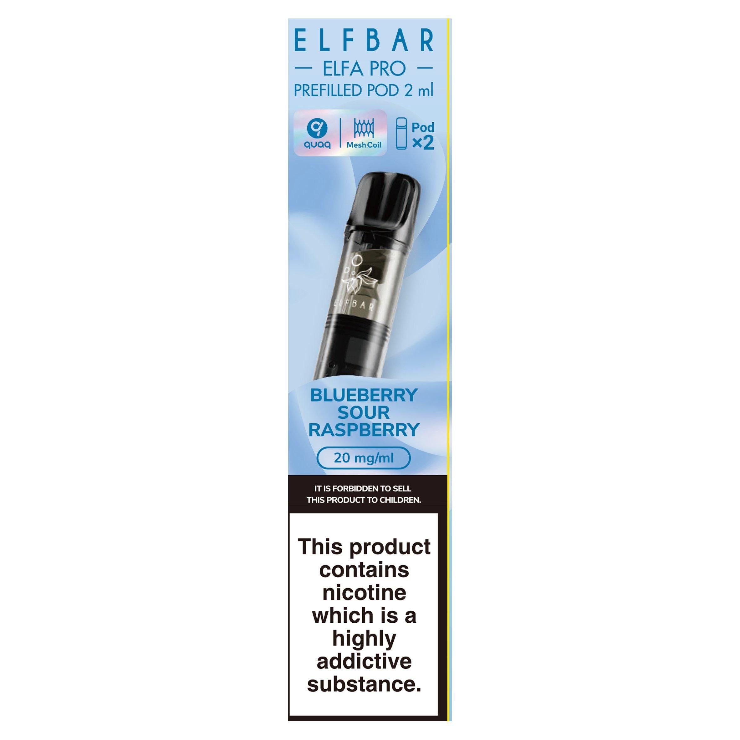 Elfbar Blueberry Sour Raspberry Elfa Pro Pods