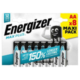 Energizer Max Plus AA Batteries Alkaline   8 per pack