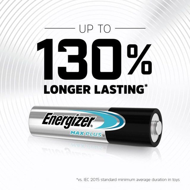 Energizer Max Plus AAA Batteries Alkaline   8 per pack