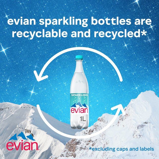 Evian Sparkling Natural Water   1L