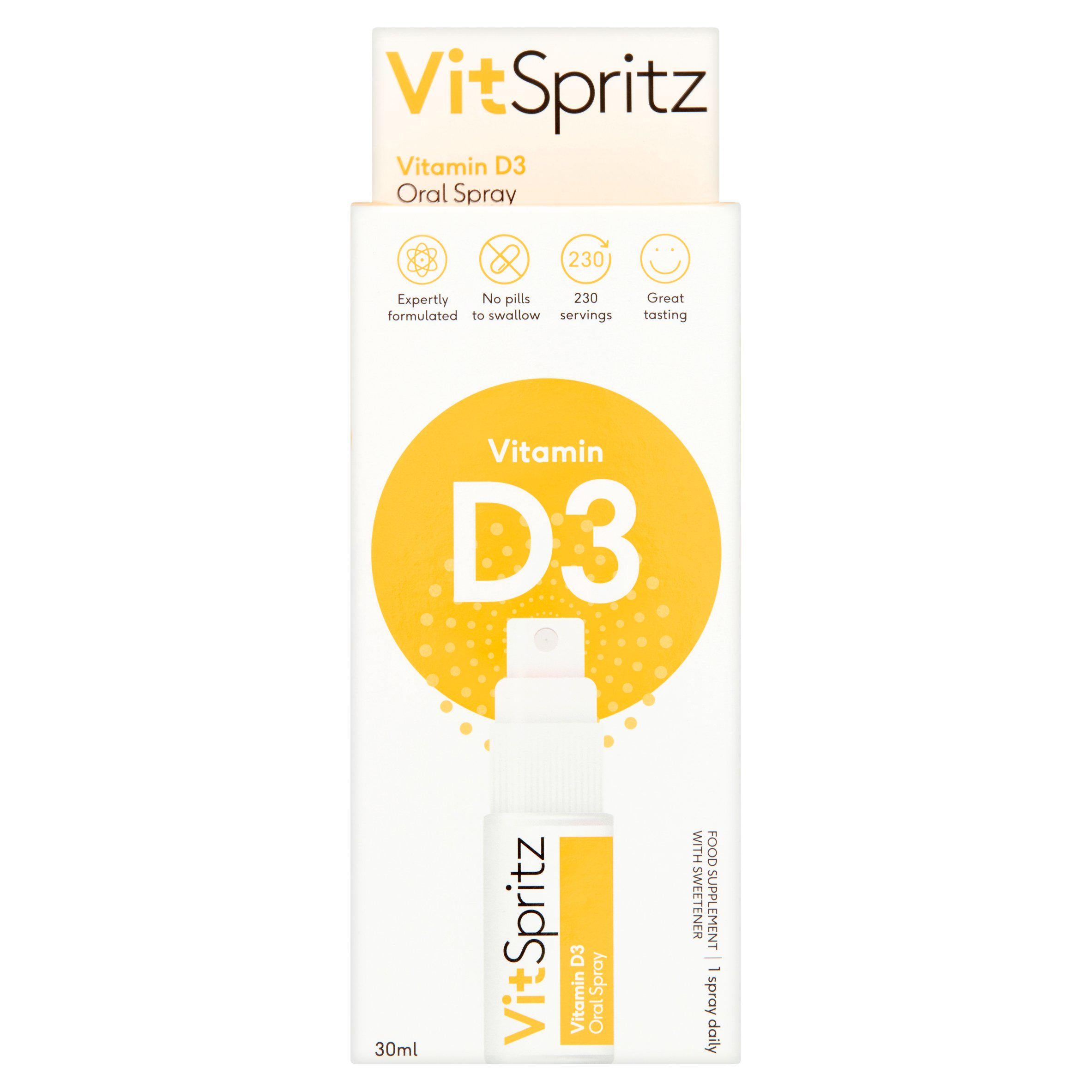 VitSpritz Vitamin D3 Oral Spray 30ml bone & joint care Sainsburys   