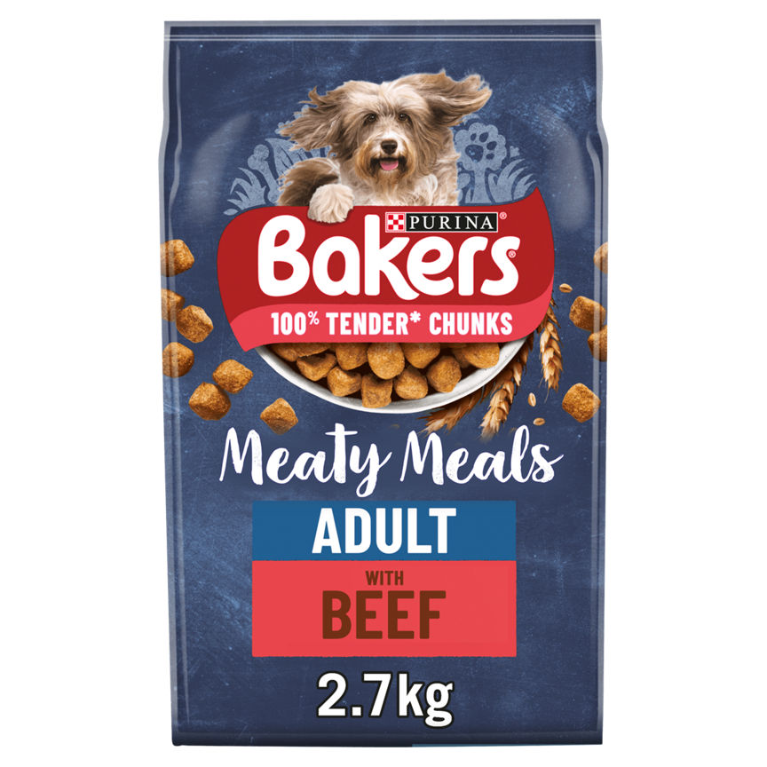 Bakers Meaty Meals Adult Dry Dog Food Beef - McGrocer
