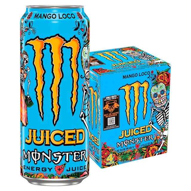 Monster Energy Drink Mango Loco   4 x 500ml - McGrocer