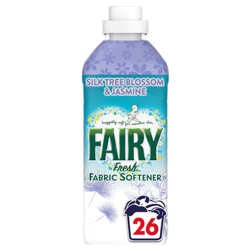 Fairy Fabric Conditioner Silk Tree Blossom &amp;amp; Jasmine 26 Washes, 858L