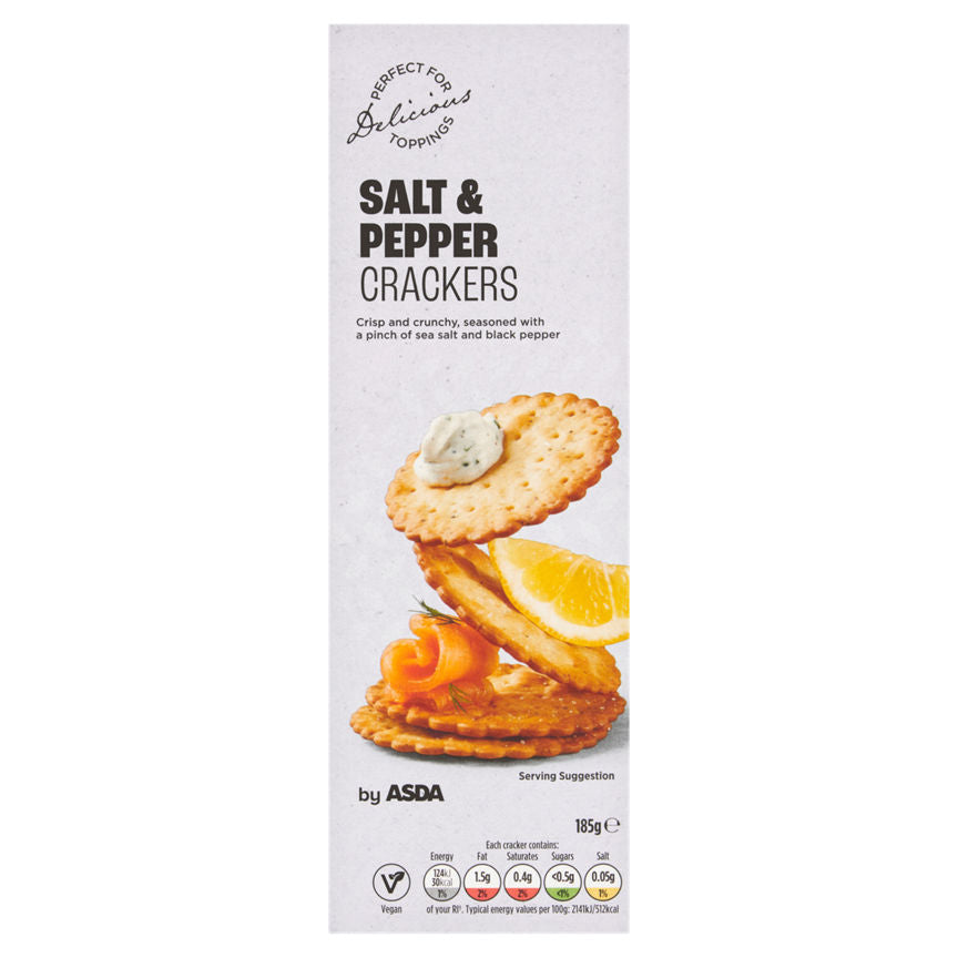 ASDA Crisp & Savoury Salt & Pepper Crackers - McGrocer