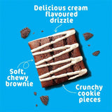 Fibre One 90 Calorie Cookies &amp;amp; Cream Drizzle Squares Snack Bars   5 x 24g