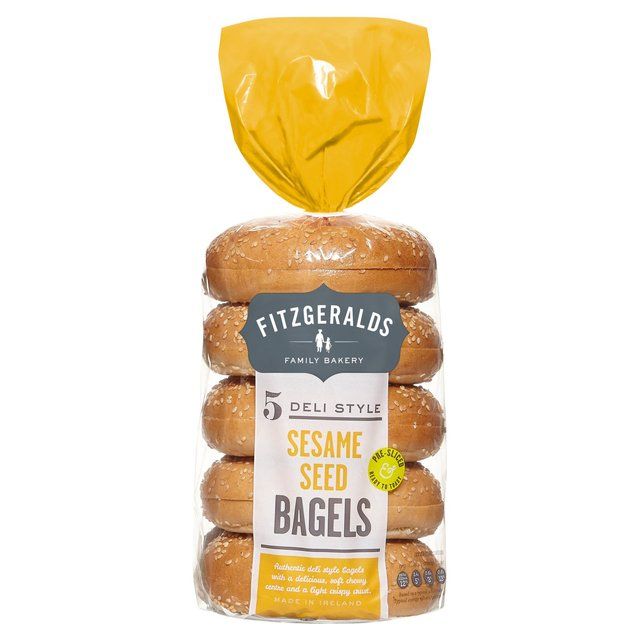 Fitzgeralds Sesame Sliced Bagels   5 per pack