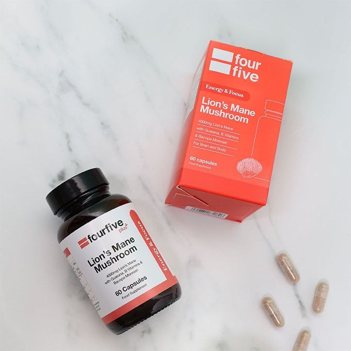 Fourfive Lions Mane Complex Energy &amp;amp; Focus 4000mg 60 Capsules
