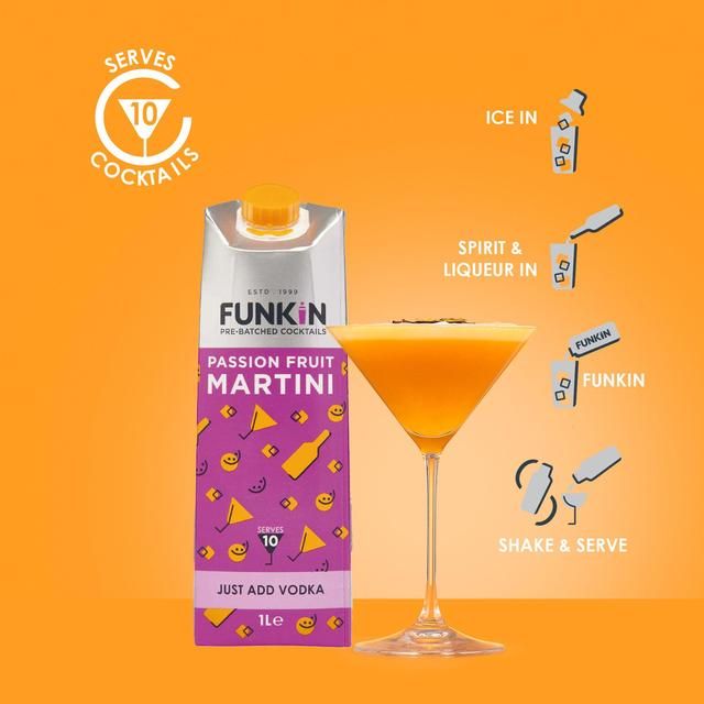 Funkin Passion Fruit Martini Cocktail Mixer   1L