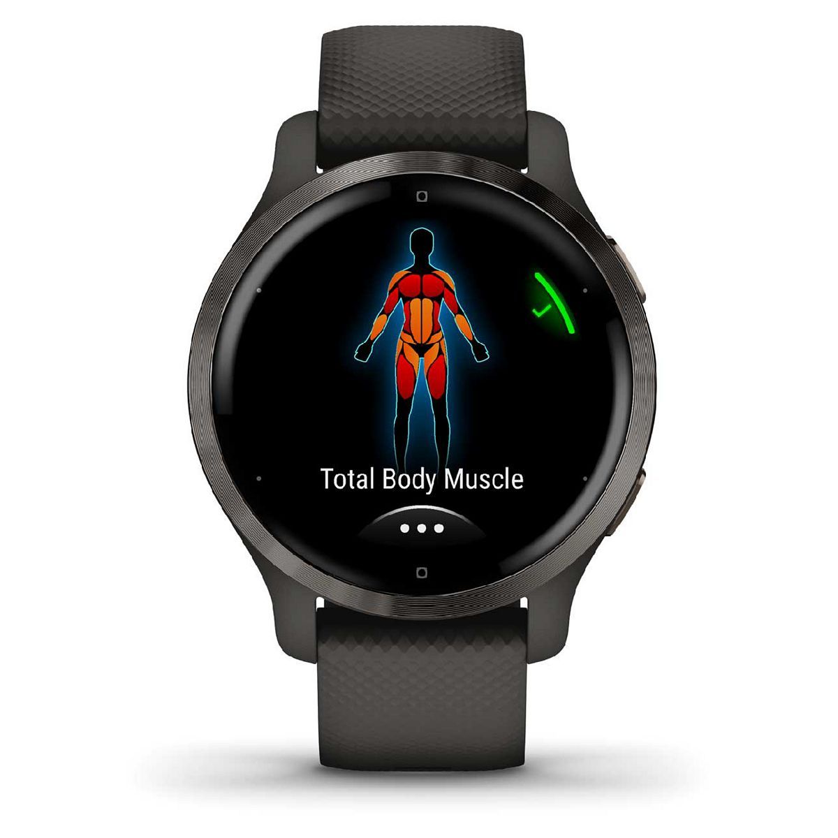 Garmin Venu&amp;reg; 2S Smartwatch - Slate Stainless Steel Bezel With Graphite Case And Silicone Band