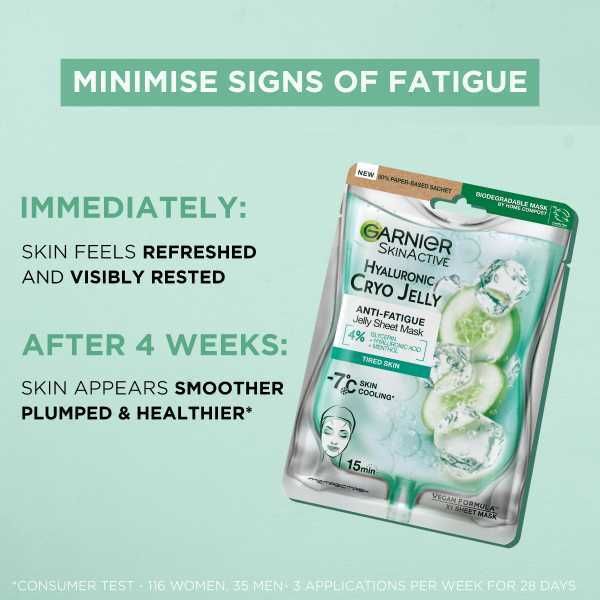 Garnier Hyaluronic Acid &amp;amp; Icy Cucumber Cryo Jelly Face Mask