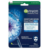 Garnier Moisture Bomb Night-Time Deep Sea Water &amp;amp; Hyaluronic Acid Face Sheet Mask 32g