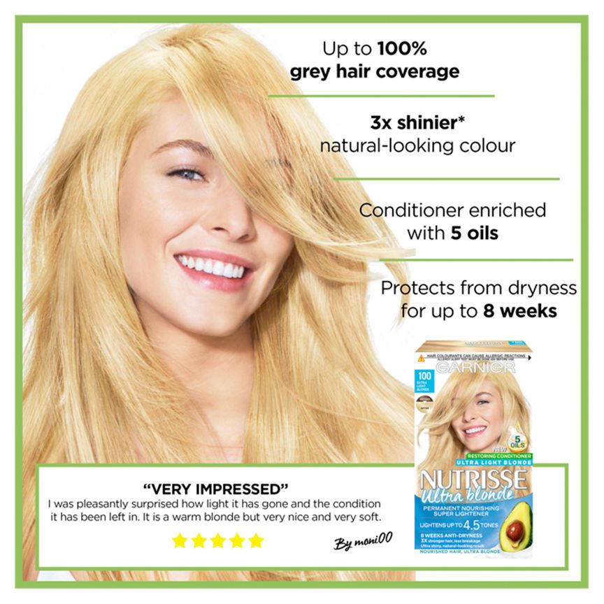 Garnier Nutrisse 100 Extra Light Blonde Permanent Hair Dye