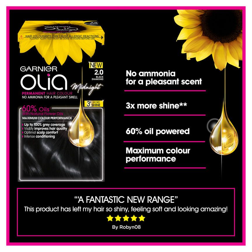 Garnier Olia 2.0 Black Diamond Permanent Hair Dye