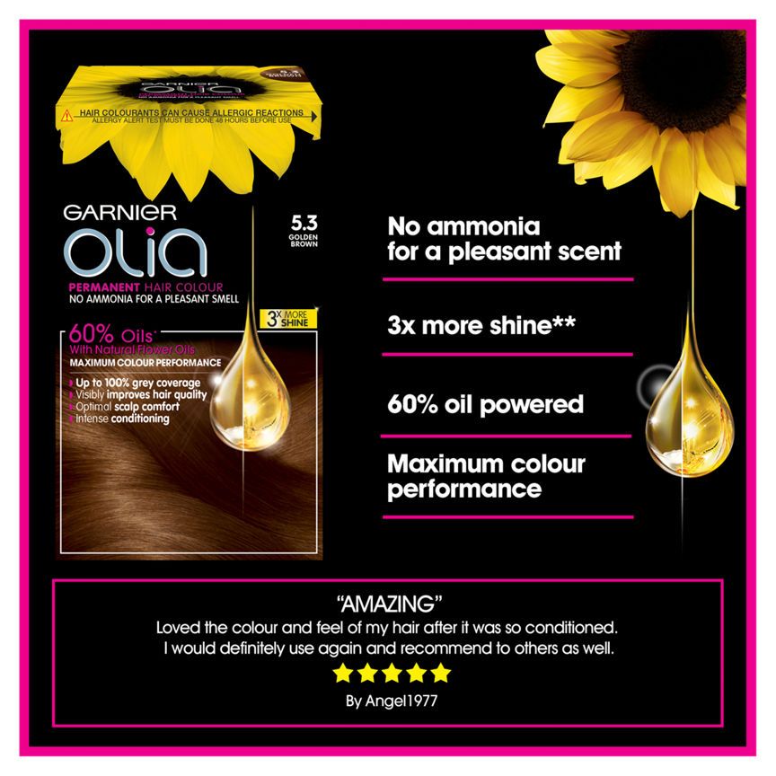 Garnier Olia 5.3 Golden Brown Permanent Hair Dye