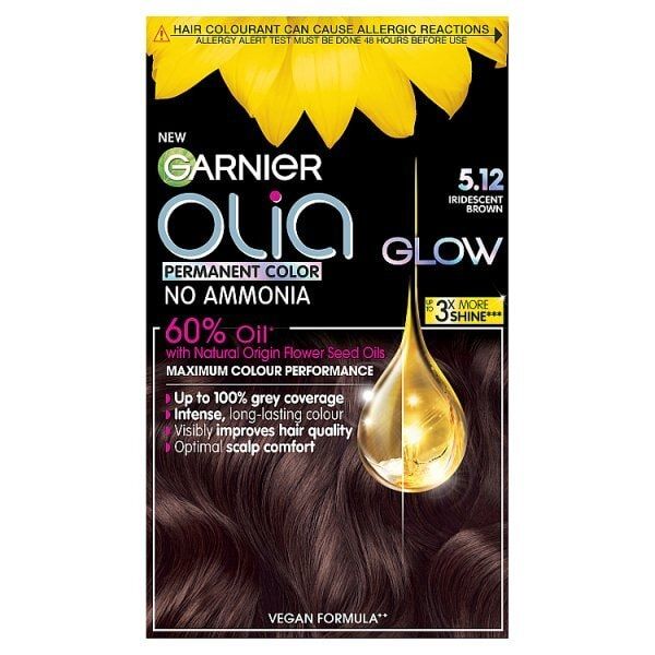 Garnier Olia Glow Permanent Hair Dye Iridescent Brown 5.12