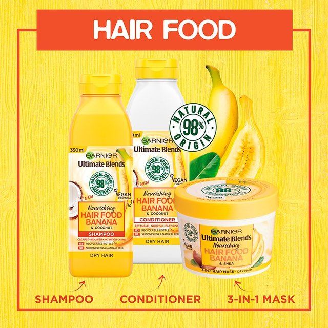 Garnier Ultimate Blends Hair Food Banana 3-in-1 Hair Mask Treatment   390ml