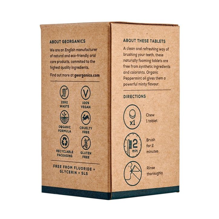 Georganics Toothpaste Tablets - English Peppermint 120 tablets