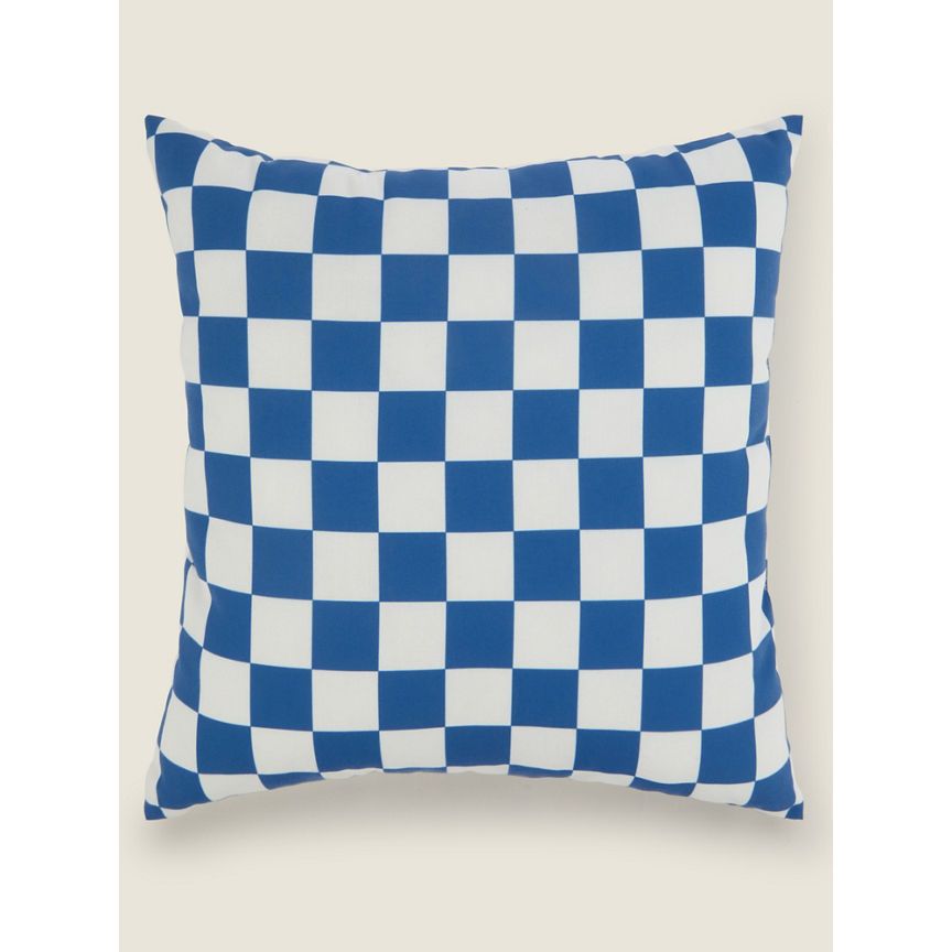George Home Blue Checkerboard Indoor &amp;amp; Outdoor Cushion