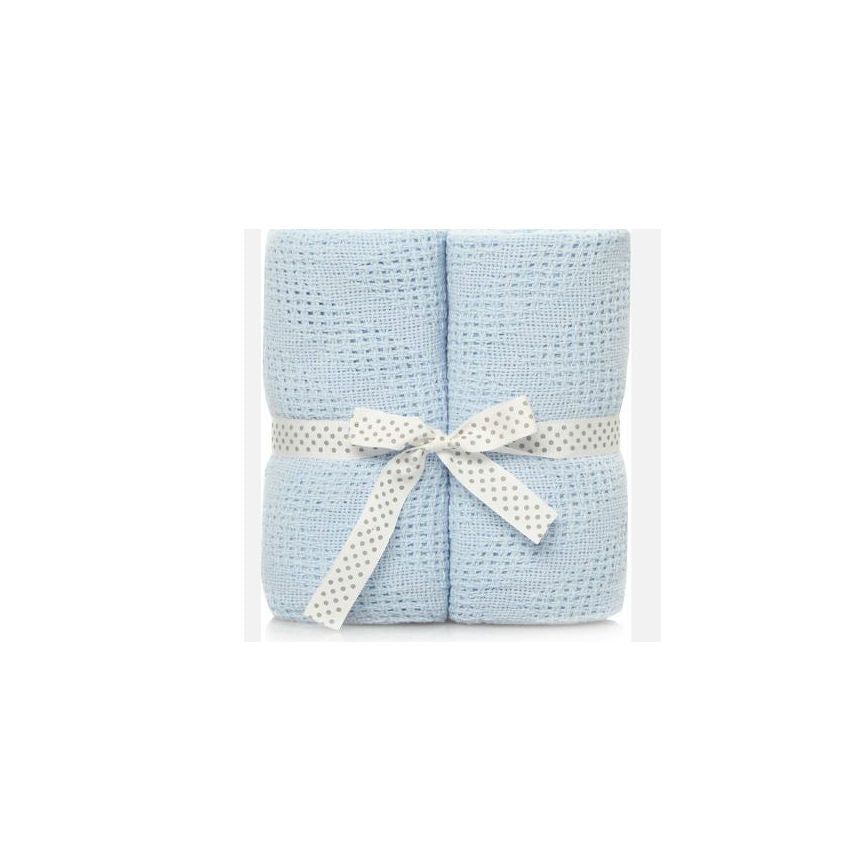 George Home Blue Chevron Cellular Shawl