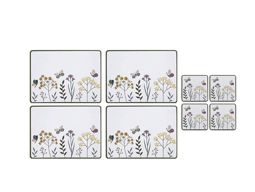 George Home Butterfly Meadow Placemat &amp;amp; Coaster Set