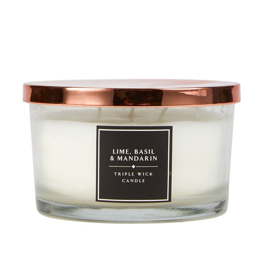 George Home Classic Lime, Basil and Mandarin Triple Wick Candle