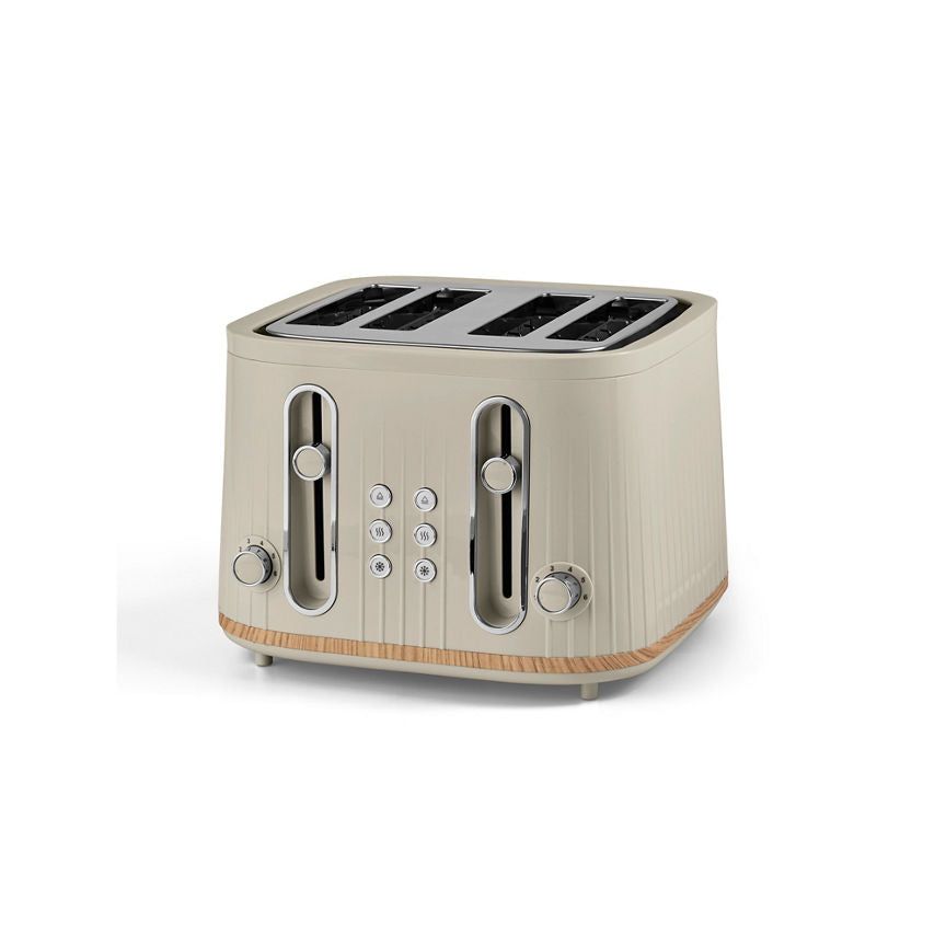 George Home Cream Scandi 4-Slice Toaster GTT201WC-21