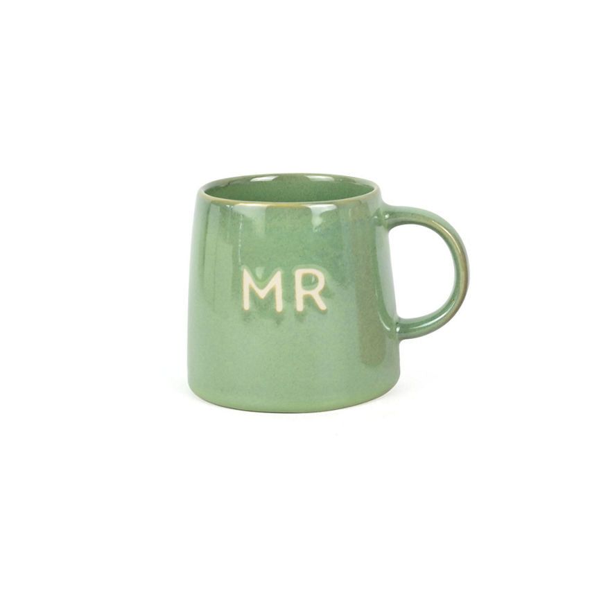 George Home Green Reactive Glaze &amp;lsquo;Mr&amp;rsquo; Mug