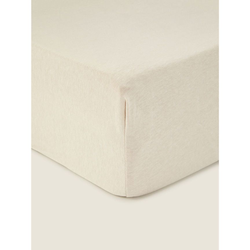 George Home Natural Jersey Fitted Sheet &amp;ndash; Set of 2