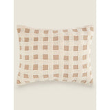 George Home Natural Woven Rectangular Check Cushion