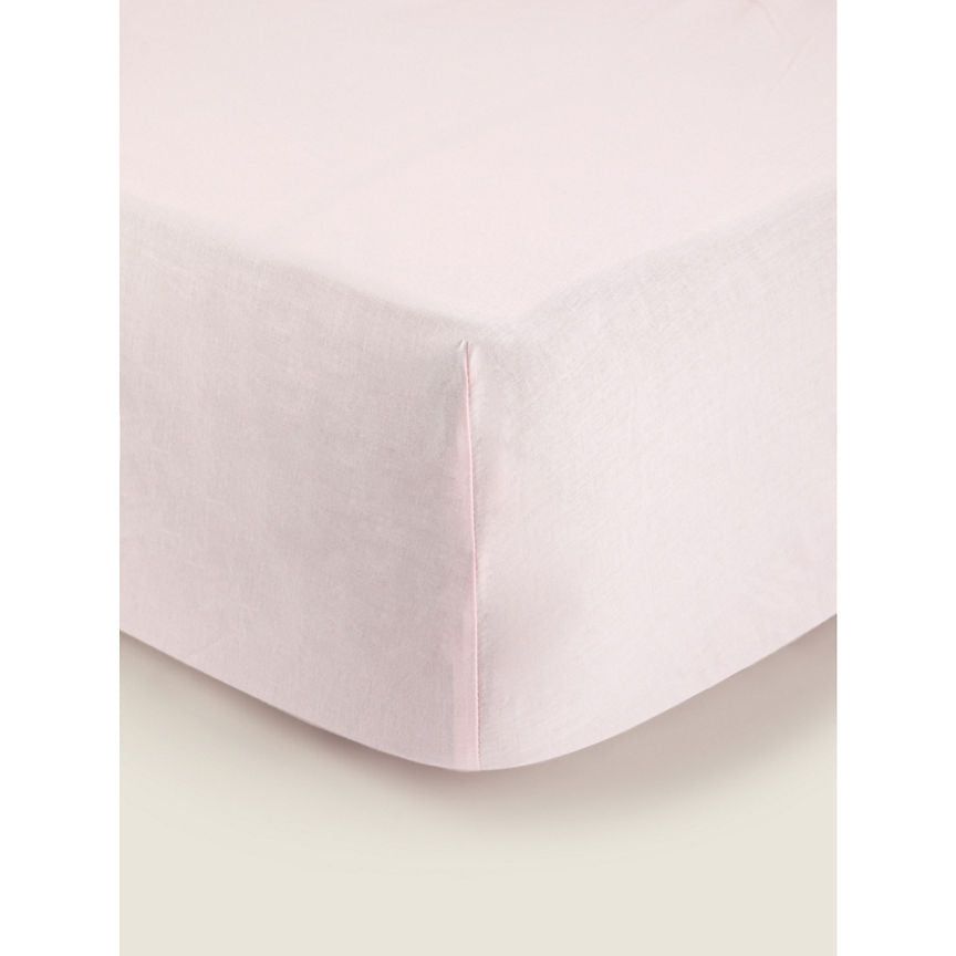 George Home Pink Cotton Fitted Sheet