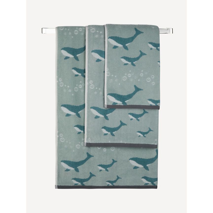 George Home Small Blue Whale Hand Towel