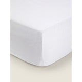 George Home White Cotton Fitted Sheet
