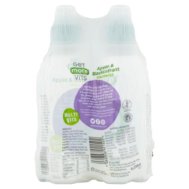 Get More Multivitamins Apple &amp;amp; Blackcurrant   4 x 330ml
