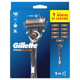 Gillette Fusion Proglide Razor &amp;amp; 9 Blades for Men