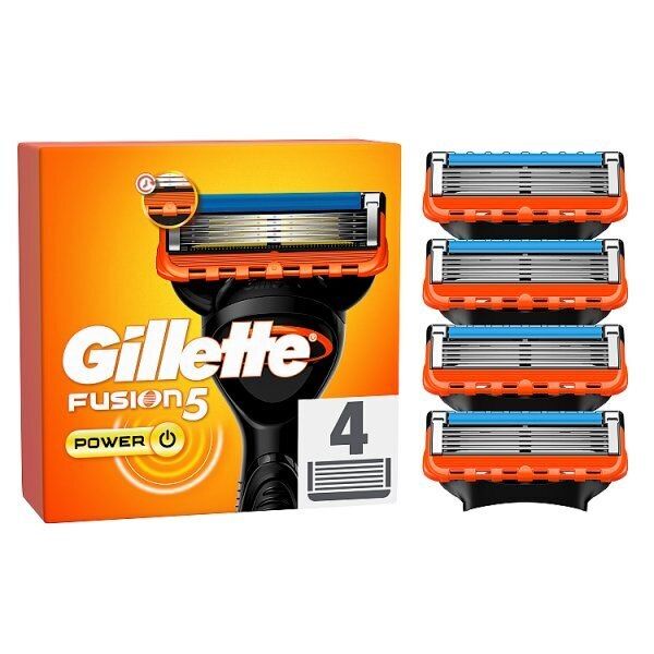 Gillette Fusion5 Power Razor Blade Refills, 4 Count