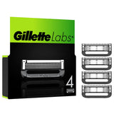 Gillette Labs with Exfoliating Bar &amp;amp; Heated Razor Blades Refills x4