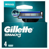 Gillette Mach 3 Razor Blades   4 per pack