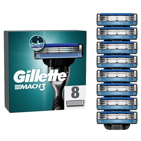 Gillette Mach3 Men&amp;rsquo;s Razor Blade Refills, 8 Count