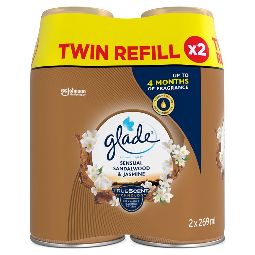 Glade Automatic Spray Refills, Bali Sandalwood &amp;amp; Jasmine - 2 Refills