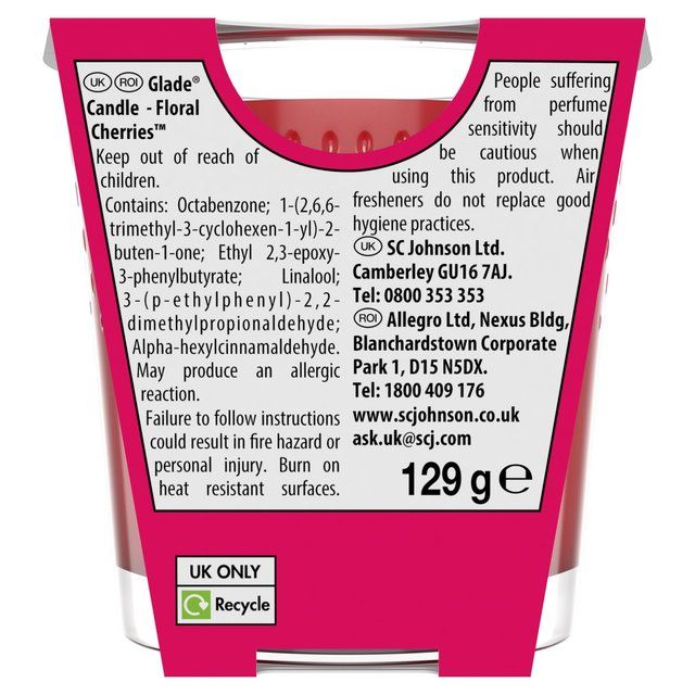 Glade Candle Floral Cherries   129g