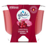 Glade Large Candle Cherry &amp;amp; Peony Air Freshener   224g