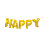 Gold Happy Birthday Balloon Banner Kit