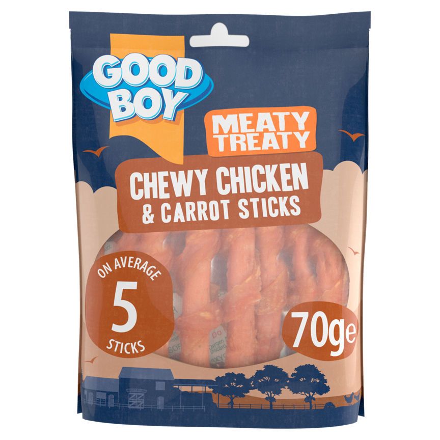 Good Boy Meaty Treaty Chewy Chicken &amp;amp; Carrot Sticks Dog Treats