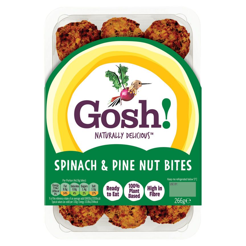 Gosh! Spinach &amp;amp; Pine Nut Bites 266g