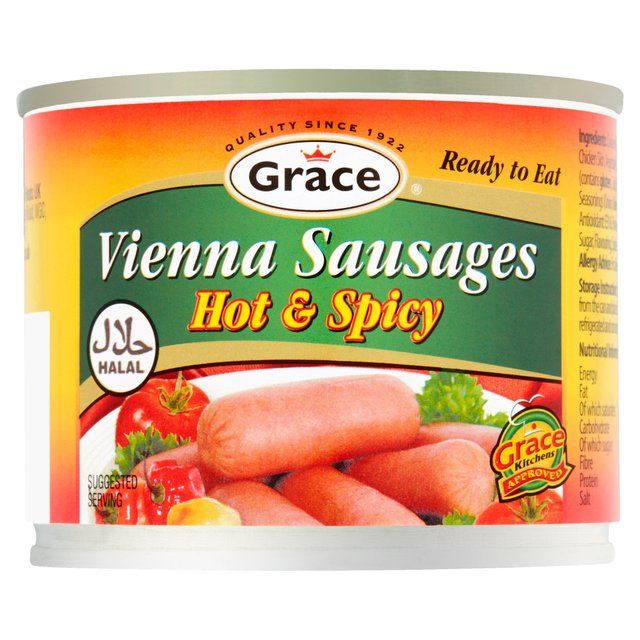 Grace Vienna Sausages Hot &amp;amp; Spicy Halal   200g