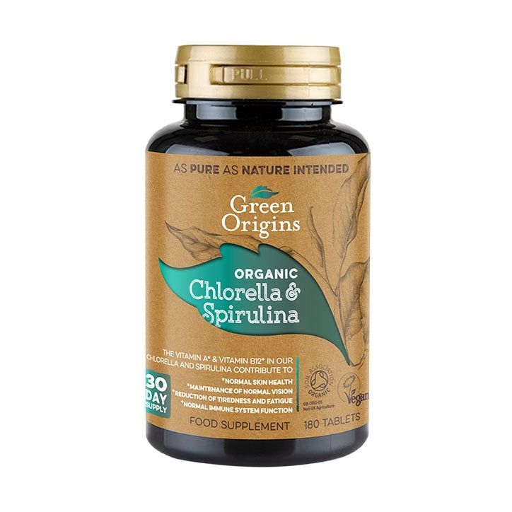 Green Origins Chlorella &amp;amp; Spirulina Tablets 500mg 180 Tablets