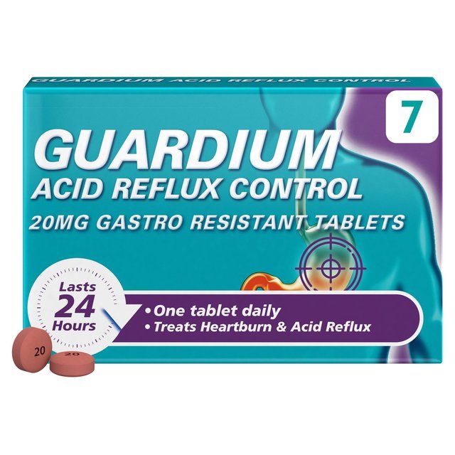 Guardium Acid Reflux Control Tabs Heartburn Indigestion   7 per pack