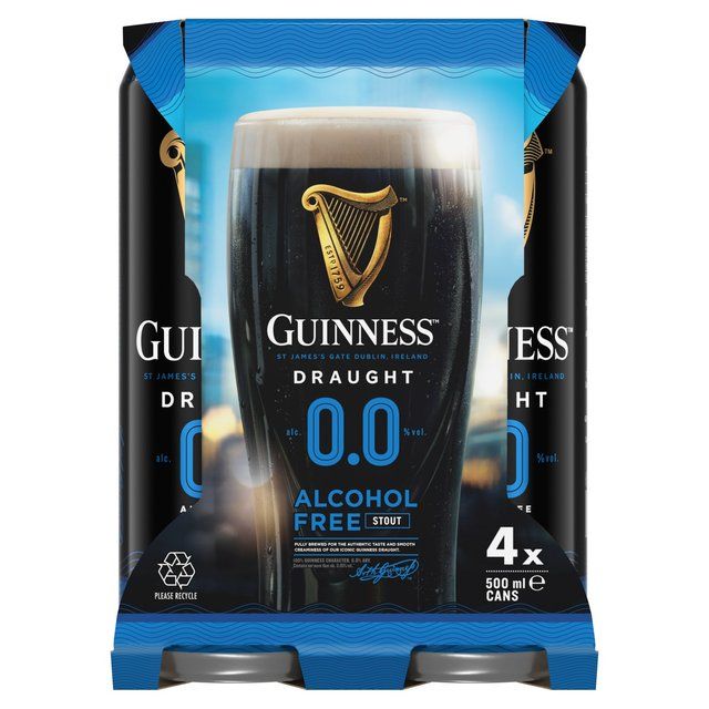 Guinness Draught 0.0% Alcohol Free Stout    4 x 440ml