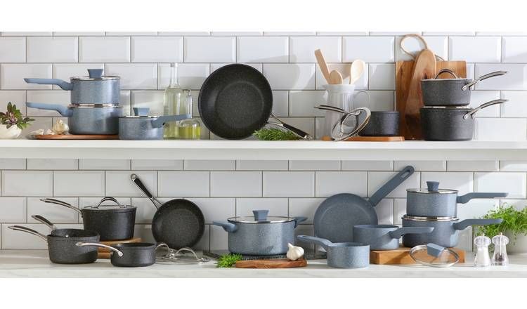 Habitat 3 Piece Rock Effect Saucepan Set